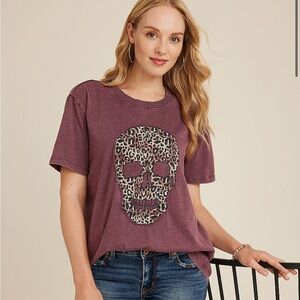 Maurice’s Leopard Skull Graphic Tee